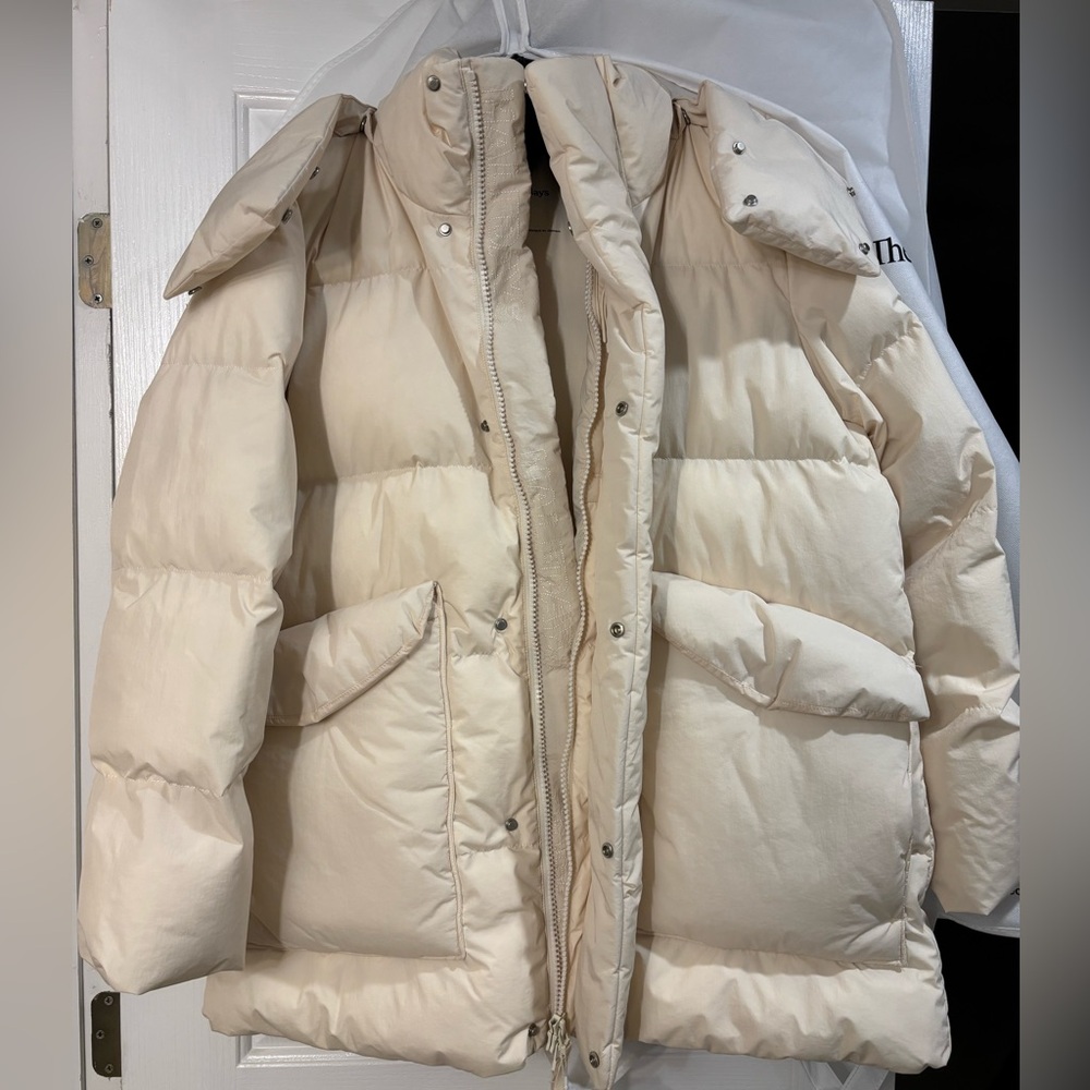 Halfdays Wheeler Puffer Parka in Oat Milk Medium